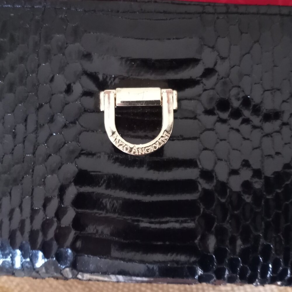'Enzo Angiolini' Black Tri fold Wallet Purse EUC